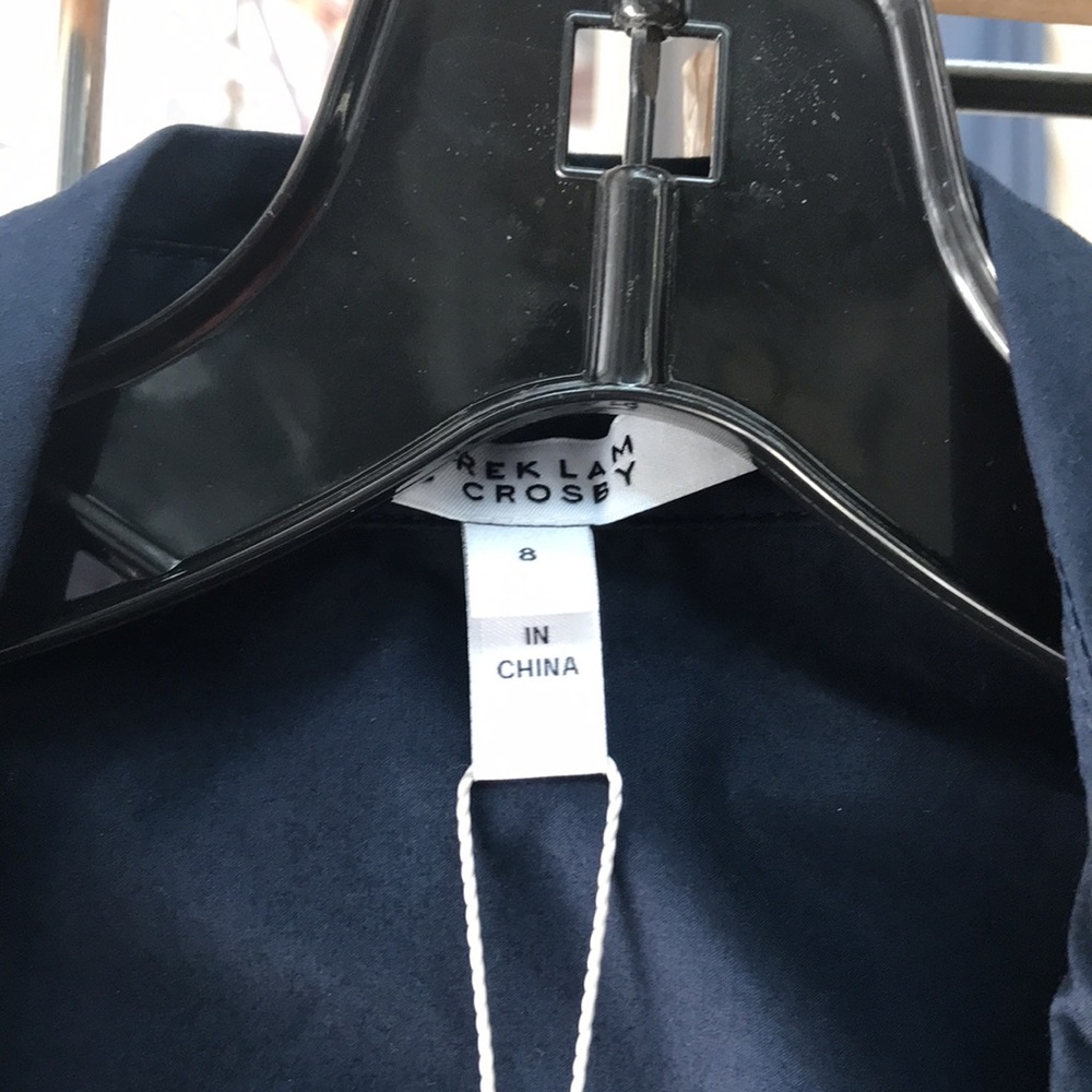 NWT,Derek Lam 10 Crosby
Petra Wrap Shirtdress,navy - Picture 5 of 16